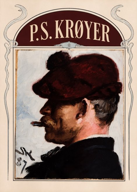 P.S. Krøyer Self-portrait with Cigar II No6 - Poszter