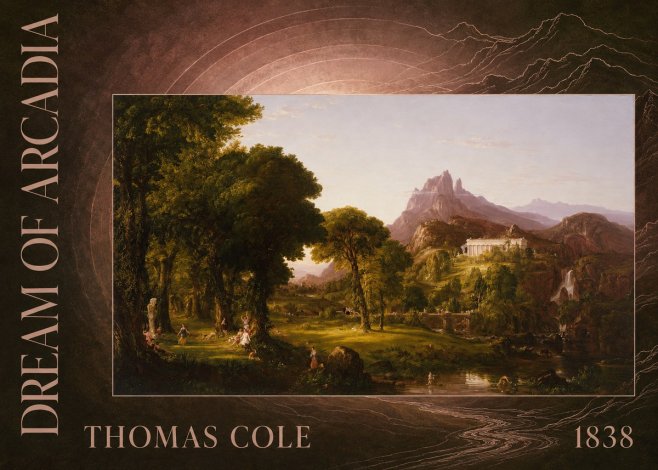 Thomas Cole The Dream of Arcadia No5 - Poszter