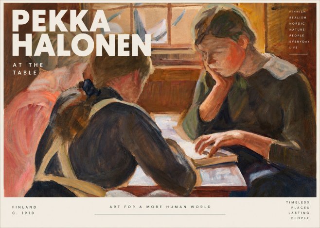 Pekka Halonen At the Table No4 - Poszter