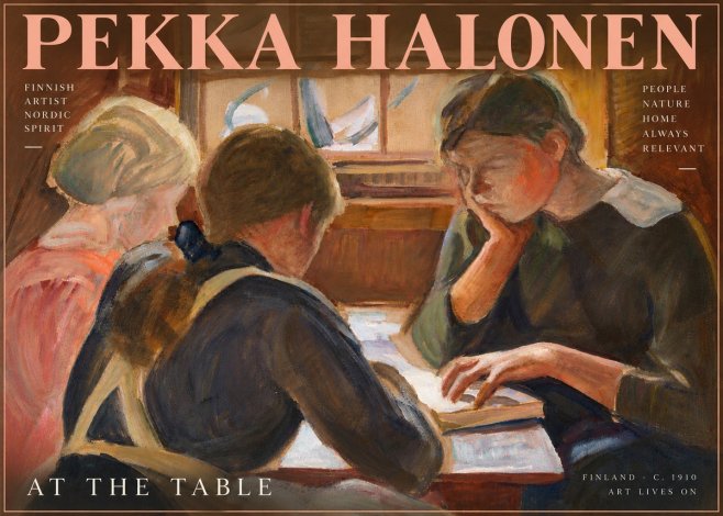 Pekka Halonen At the Table No5 - Poszter