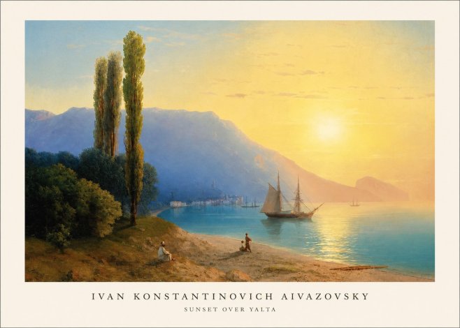 Ivan Konstantinovich Aivazovsky Sunset over Yalta No1 - Poszter