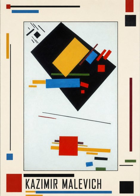 Kazimir Malevich Suprematist Composition with Yellow Rectangle No1 - Poszter