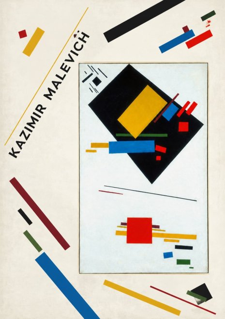 Kazimir Malevich Suprematist Composition with Yellow Rectangle No3 - Poszter
