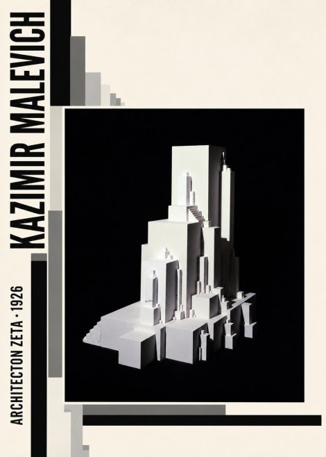 Kazimir Malevich Architecton Zeta No3 - Poszter