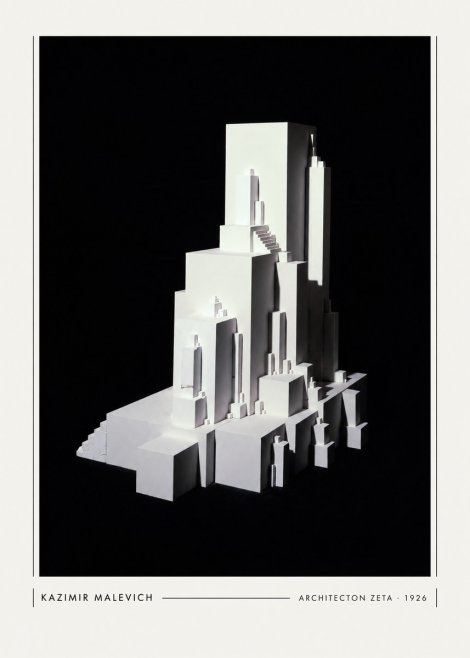 Kazimir Malevich Architecton Zeta No5 - Poszter