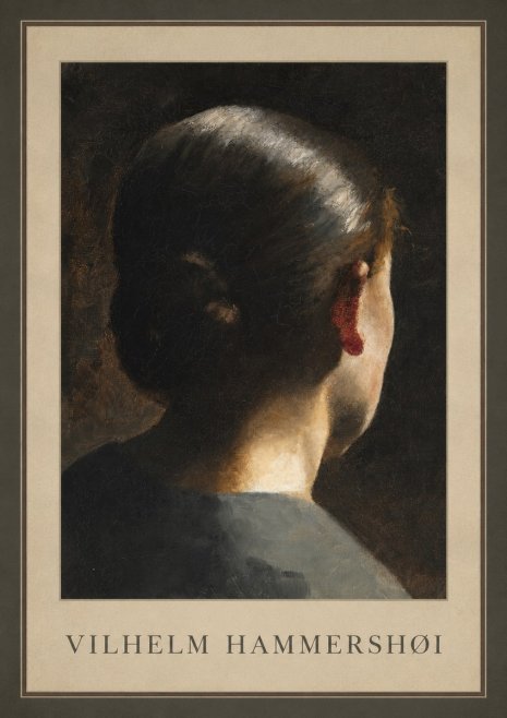 Vilhelm Hammershøi Woman Seen from Behind No3 - Poszter