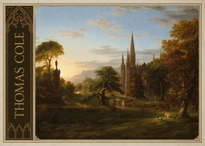 Thomas Cole The Architect's Dream No2 - Poszter
