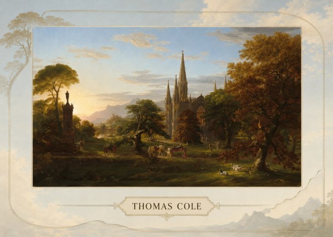 Thomas Cole The Architect's Dream No3 - Poszter