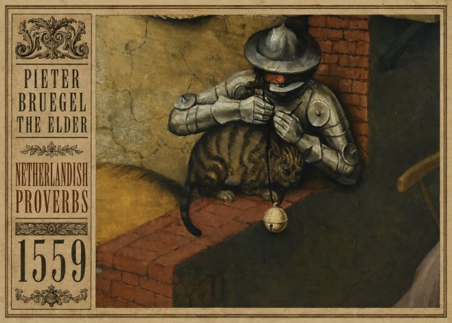 Pieter Bruegel Netherlandish Proverbs X No2 - Poszter