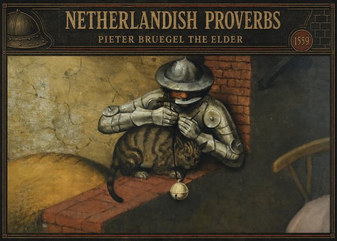 Pieter Bruegel Netherlandish Proverbs X No4 - Poszter