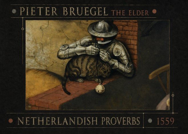 Pieter Bruegel Netherlandish Proverbs X No5 - Poszter