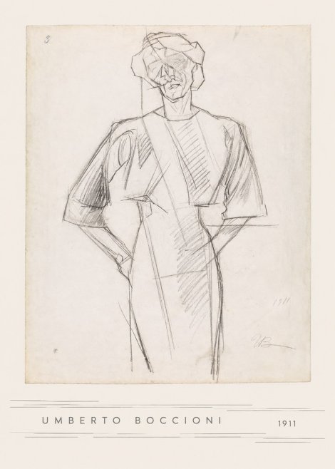 Umberto Boccioni Figure Study, 1911 No5 - Poszter
