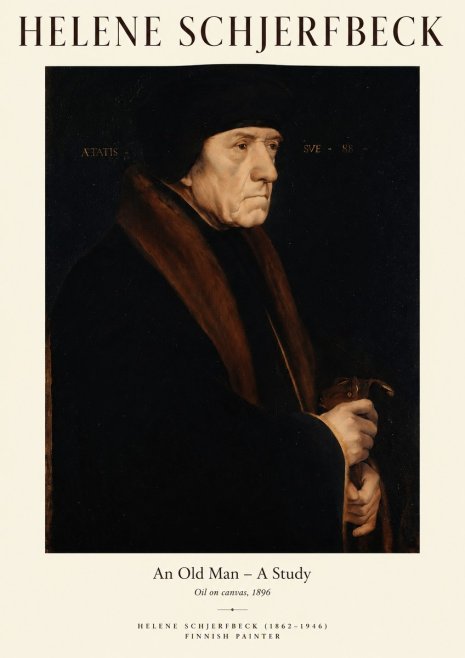 Helene Schjerfbeck An Old Man – a Study No1 - Poszter