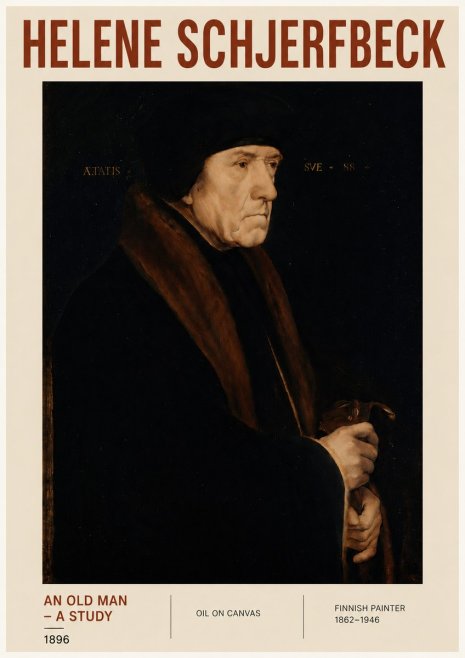 Helene Schjerfbeck An Old Man – a Study No4 - Poszter