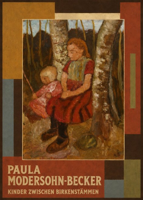 Paula Modersohn-Becker Kinder Zwischen Birkenstämmen No4 - Poszter
