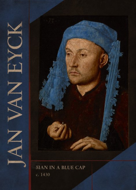 Jan van Eyck Man in a Blue Cap II No5 - Poszter