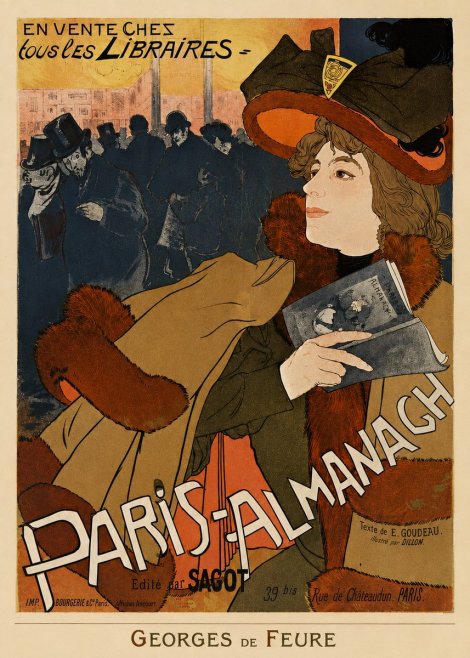Georges de Feure Paris-almanach II No4 - Poszter
