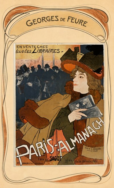 Georges de Feure Paris-almanach II No6 - Poszter
