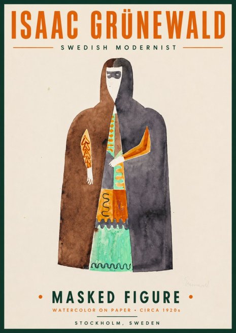Isaac Grünewald Masked Figure No4 - Poszter