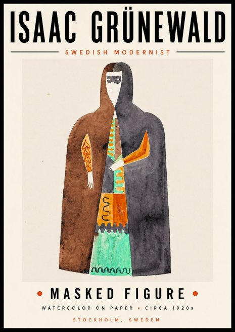 Isaac Grünewald Masked Figure No6 - Poszter