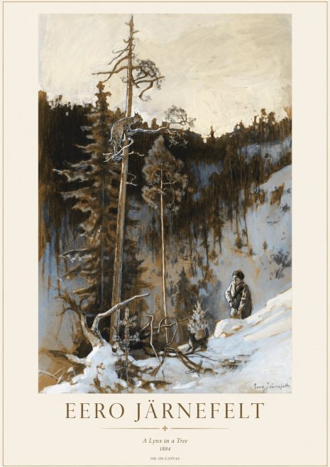 Eero Järnefelt A Lynx in a Tree No1 - Poszter