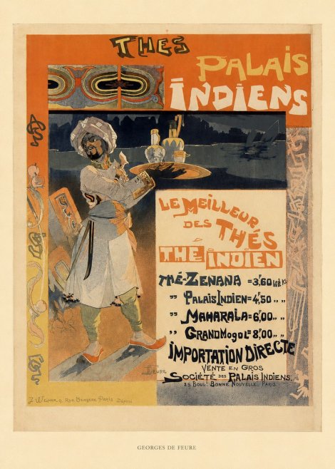 Georges de Feure Thés Palais Indiens No5 - Poszter