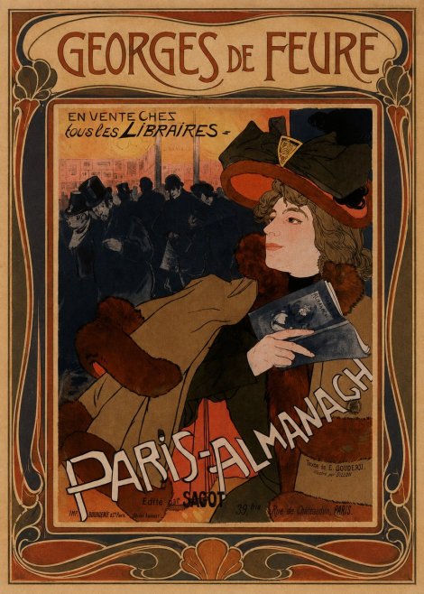 Georges de Feure Paris-almanach III No1 - Poszter