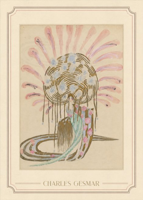Charles Gesmar Woman with Headdress No1 - Poszter