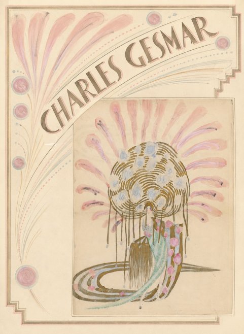 Charles Gesmar Woman with Headdress No5 - Poszter