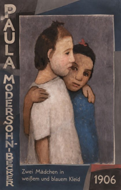 Paula Modersohn-Becker Zwei Mädchen in Weißem Und Blauem Kleid No5 - Poszter
