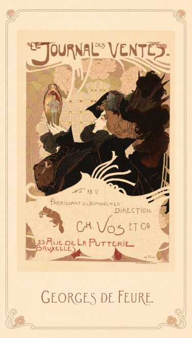 Georges de Feure Le Journal Des Ventes No1 - Poszter