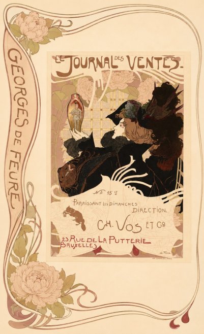 Georges de Feure Le Journal Des Ventes No2 - Poszter
