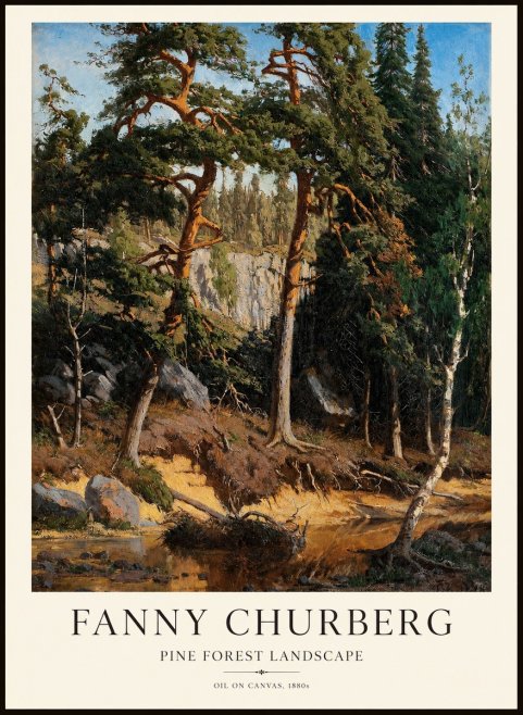 Fanny Churberg Pine Forest Landscape No1 - Poszter
