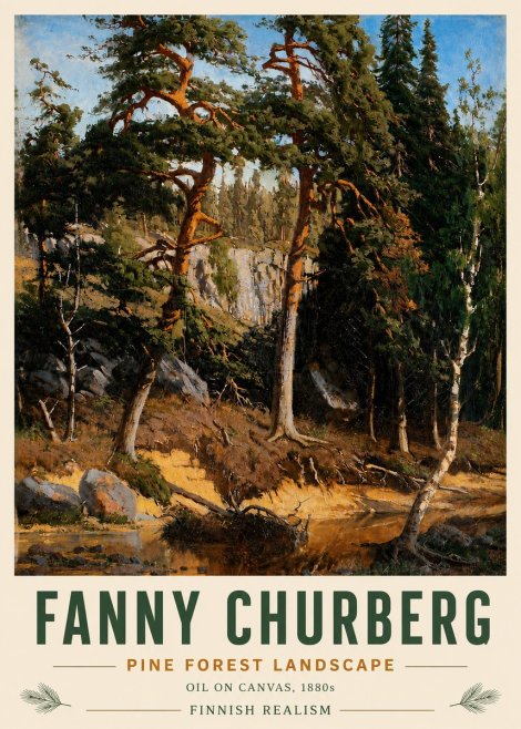 Fanny Churberg Pine Forest Landscape No4 - Poszter