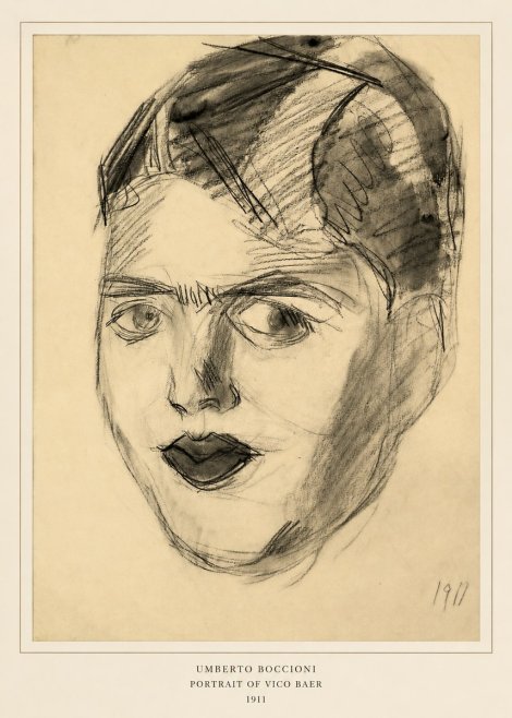 Umberto Boccioni Portrait of Vico Baer No6 - Poszter
