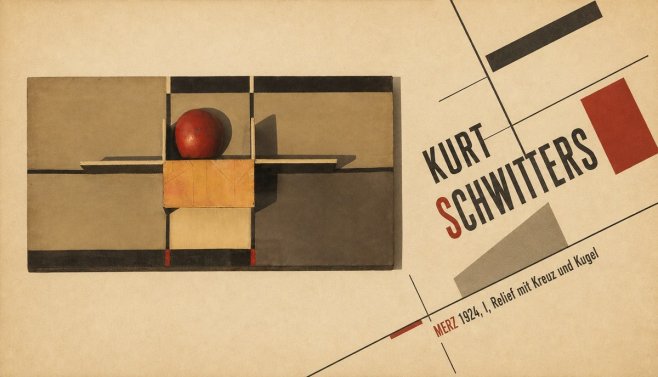 Kurt Schwitters Merz 1924, I, Relief Mit Kreuz Und Kugel No6 - Poszter