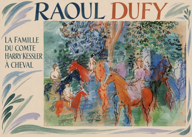 Raoul Dufy La Famille Du Comte Harry Kessler À Cheval No1 - Poszter