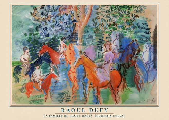 Raoul Dufy La Famille Du Comte Harry Kessler À Cheval No4 - Poszter