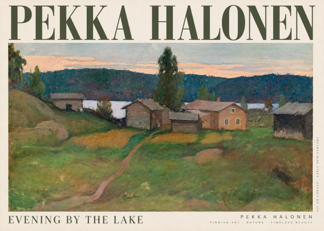 Pekka Halonen Evening by the Lake No2 - Poszter