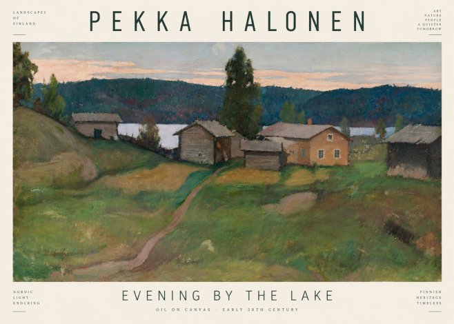 Pekka Halonen Evening by the Lake No6 - Poszter