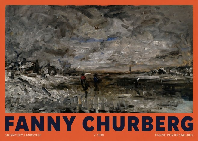 Fanny Churberg Stormy Sky. Landscape No2 - Poszter