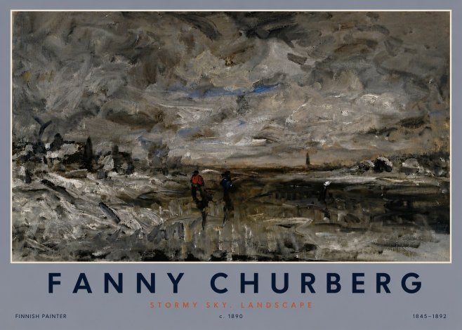 Fanny Churberg Stormy Sky. Landscape No4 - Poszter