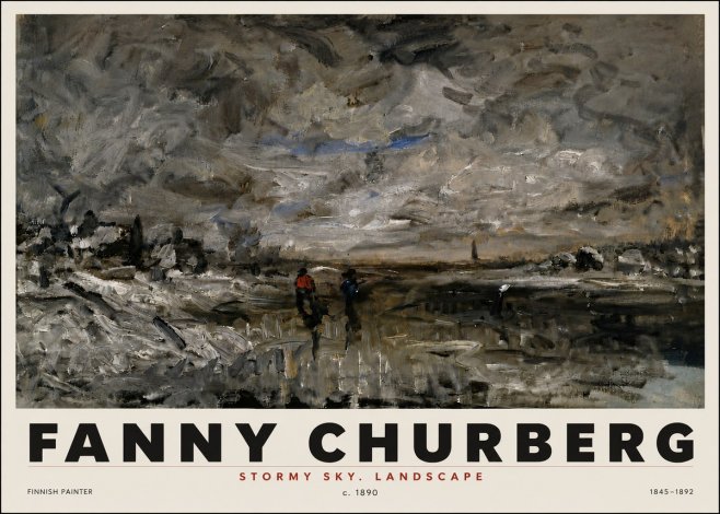 Fanny Churberg Stormy Sky. Landscape No5 - Poszter