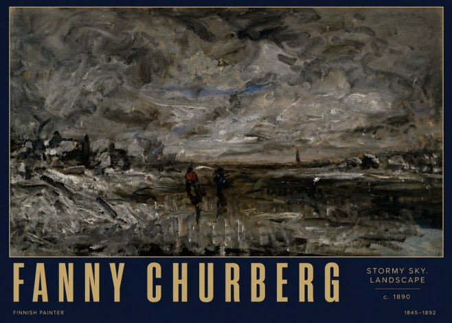 Fanny Churberg Stormy Sky. Landscape No6 - Poszter