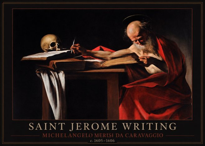 Michelangelo Merisi da Caravaggio Saint Jerome Writing IV No1 - Poszter
