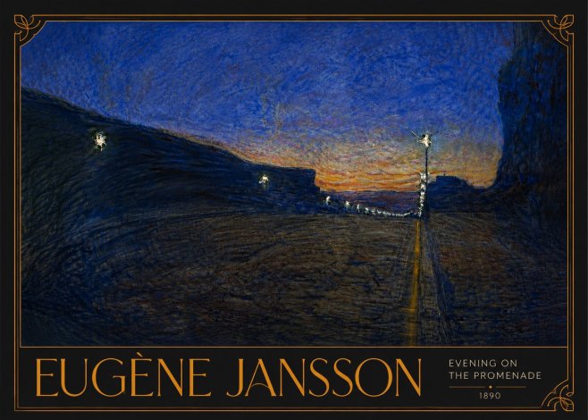 Eugène Jansson Evening on the Promenade No5 - Poszter