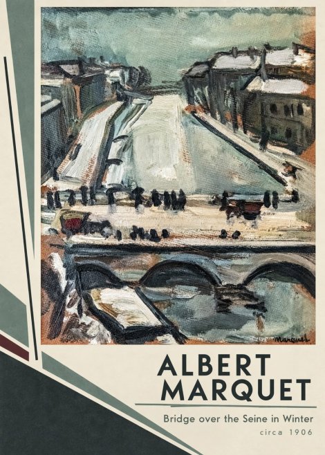 Albert Marquet Bridge over the Seine in Winter No2 - Poszter