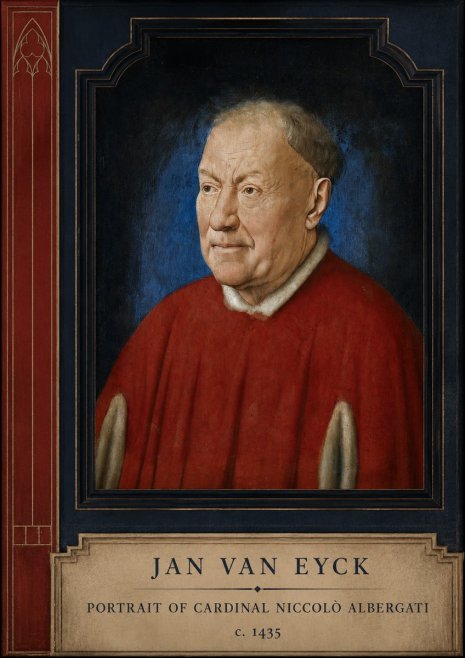 Jan van Eyck Portrait of Cardinal Niccolò Albergati No4 - Poszter