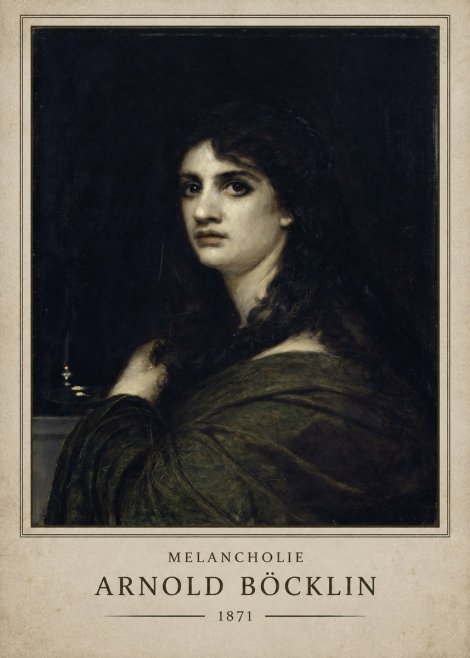 Arnold Böcklin Melancholie No1 - Poszter