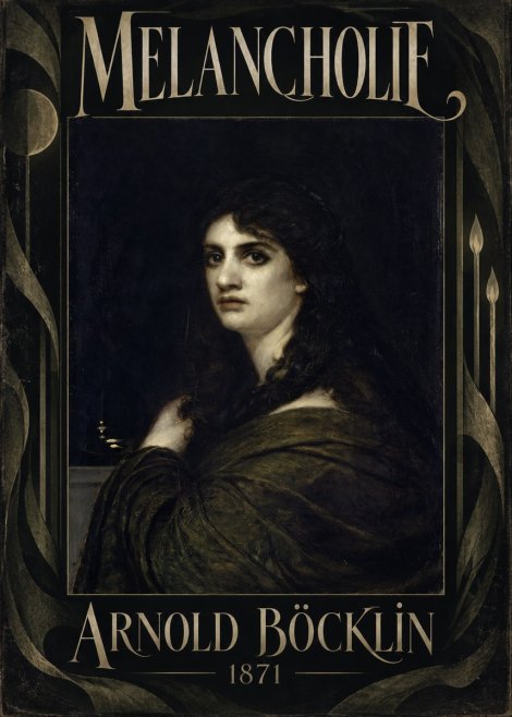 Arnold Böcklin Melancholie No5 - Poszter